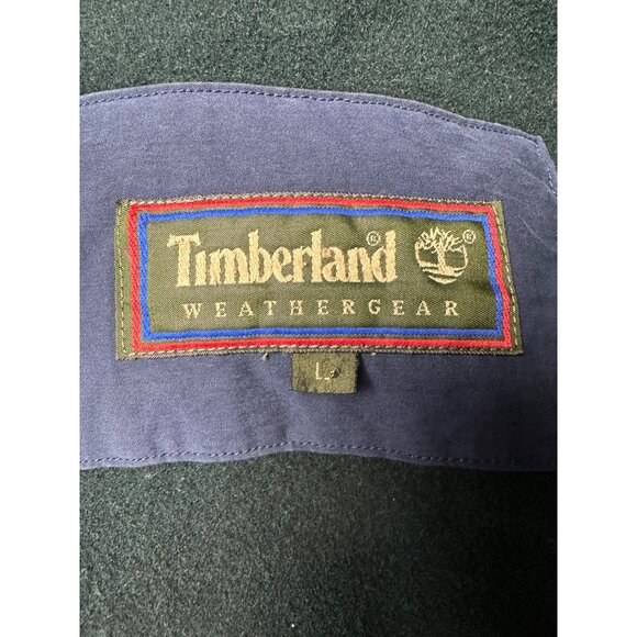 Vintage Timberland Jacket Mens Large Barn Chore Coat Blue Work Waterproof - Picture 2 of 16